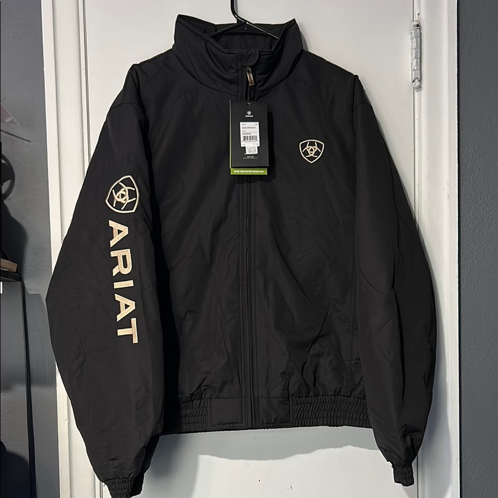 Ariat Black Windbreaker with Logo Accents